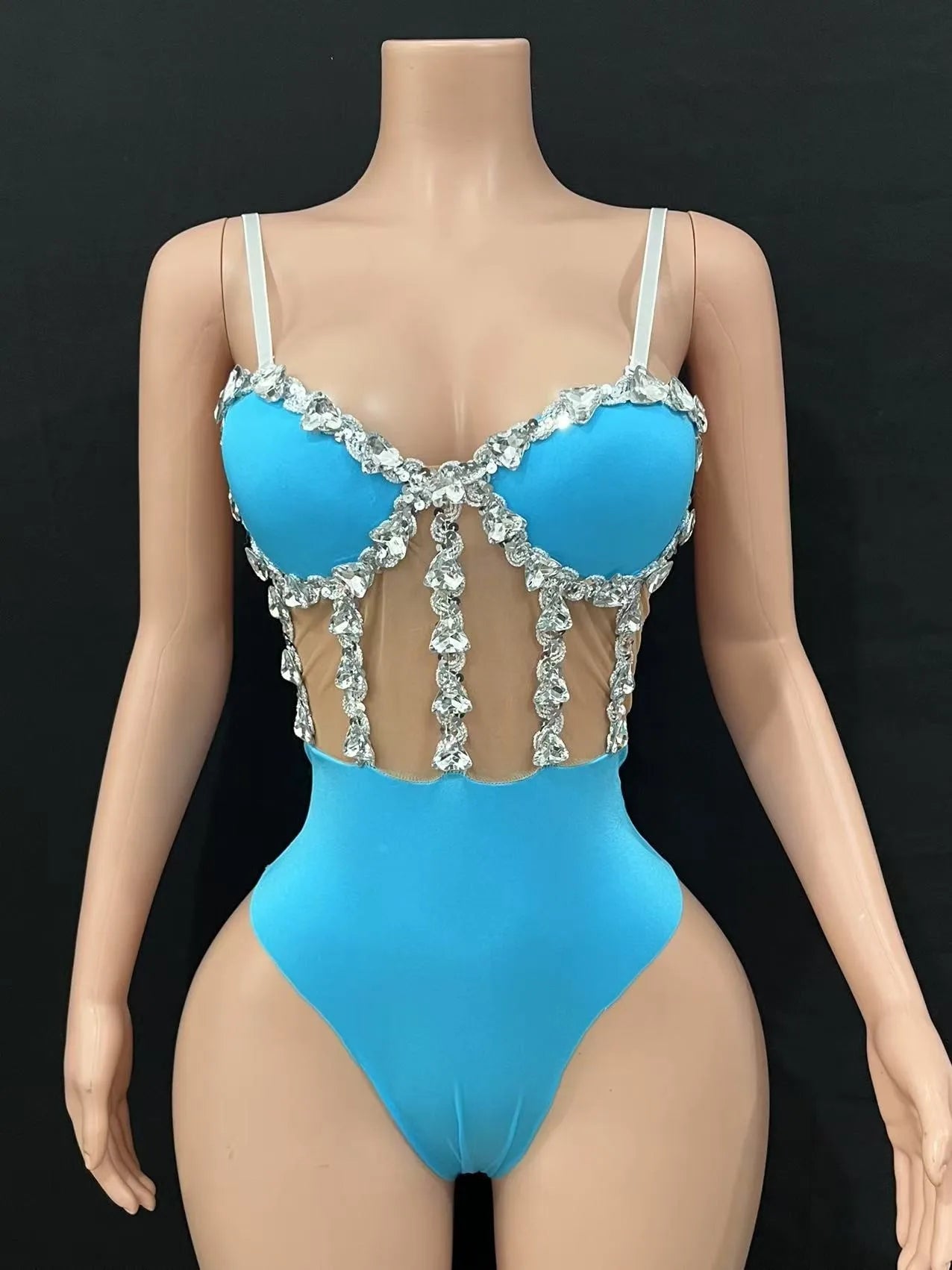 Multi colored triangle jumpsuit, party dress, birthday dress, bar party, dance party, dance team, gogo, women's bar, nightclub,