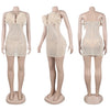 Znaiml Sexy Feathers Rhinestones Backless Diamond Sheer Mesh Bodycon Dresses for Woman Rave Club Birthday Party Night Vestidos