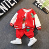 Luxury designer kids clothes for Boys outfits cartoon Print cardigan sport jackets+shirts+pants 3pcs children outfits Baby set