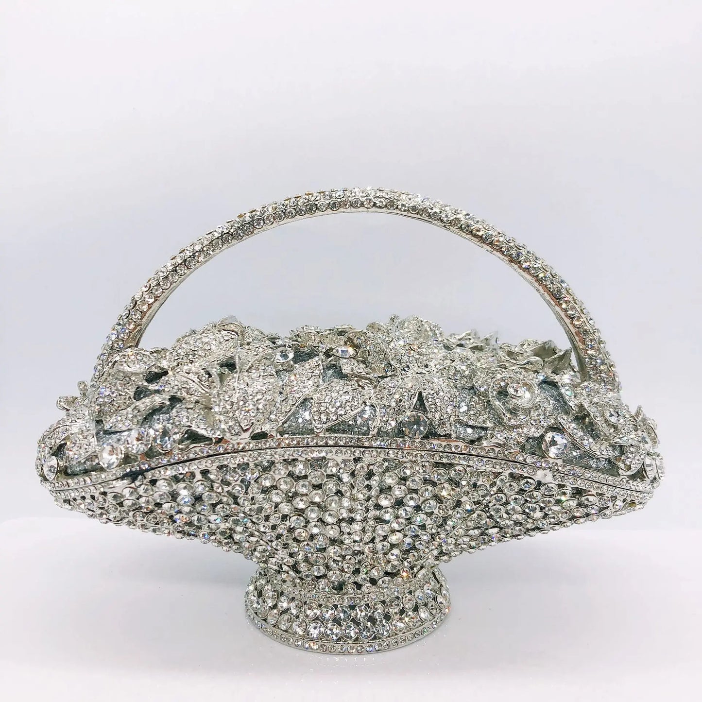 The New Diamond-Encrusted Dinner Baskets Bag Women's Handbag Cross-Body Evening Clutch Flower Elegant Bags Vintage Crystal Bags