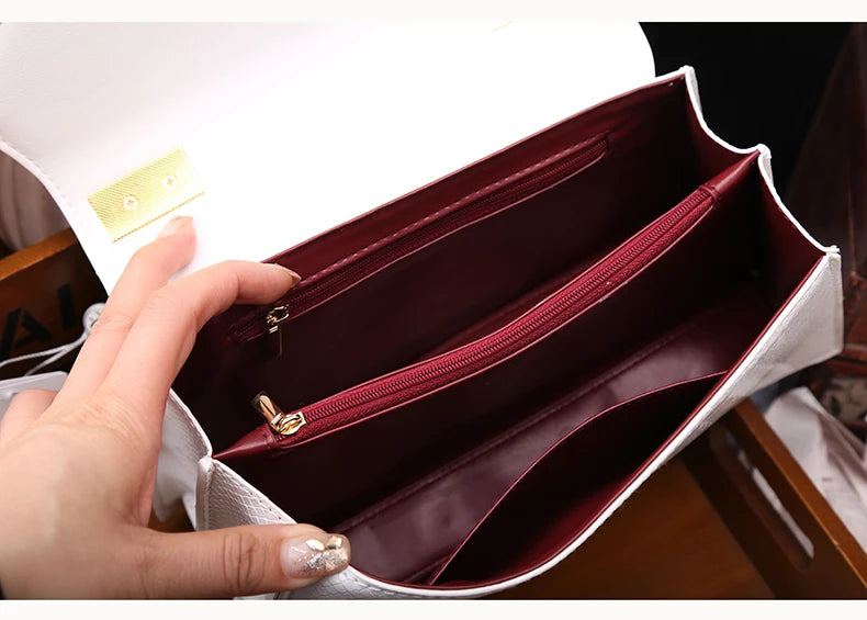 Leather Women's Bag 2025 New Fashion Snake-print Cowhide Small Handbags Shoulder Crossbody Bags Lady Party Messenger Shell Bags