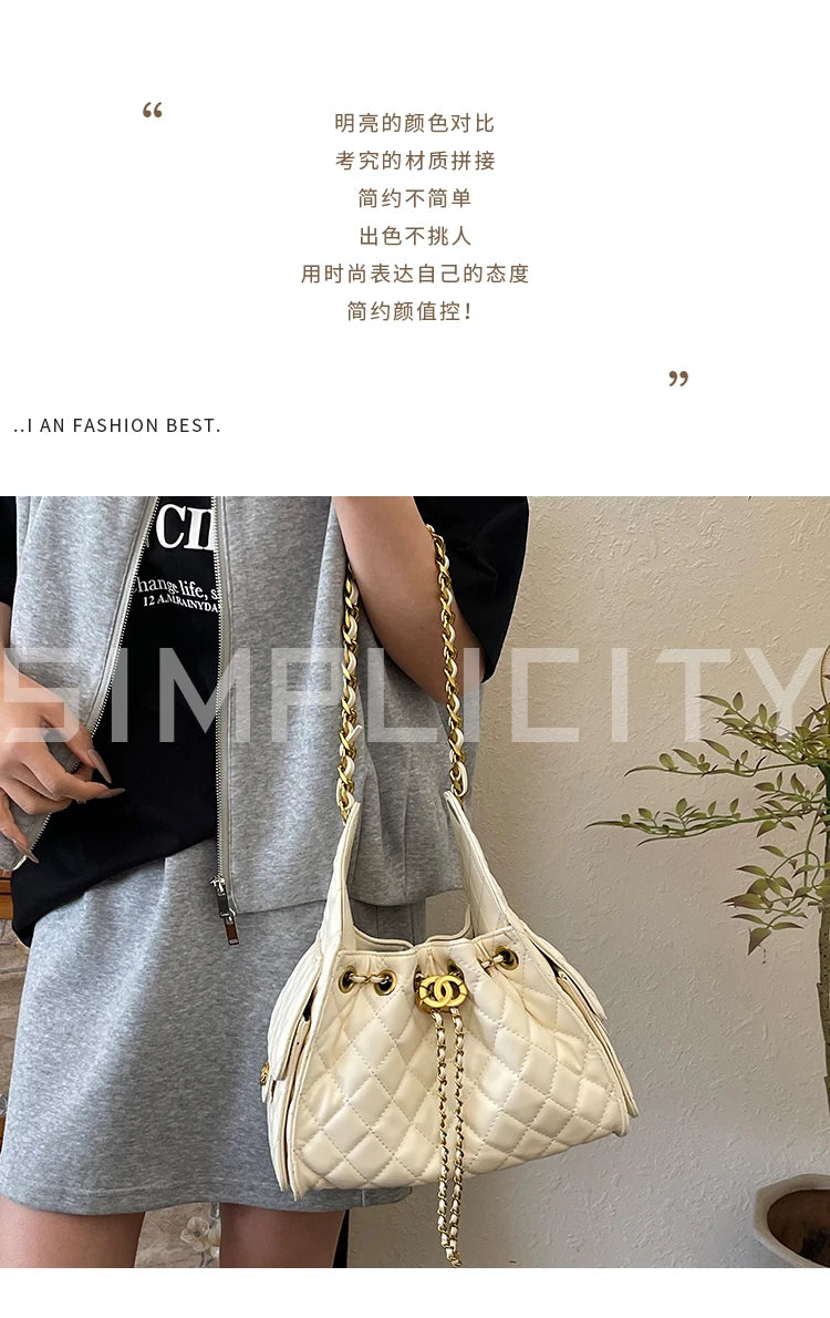 Luxury Brand Women's Handbag Top-Grade Leather Tote Bag Elegant Crossbody Shoulder Purse Ladies Fashion