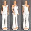 High Waist Strapless Jumpsuit Rivet Collar Lady Evening and Party Tube Top Jumpsuit for Women Elegant Sexy Birthday Jumpsuit