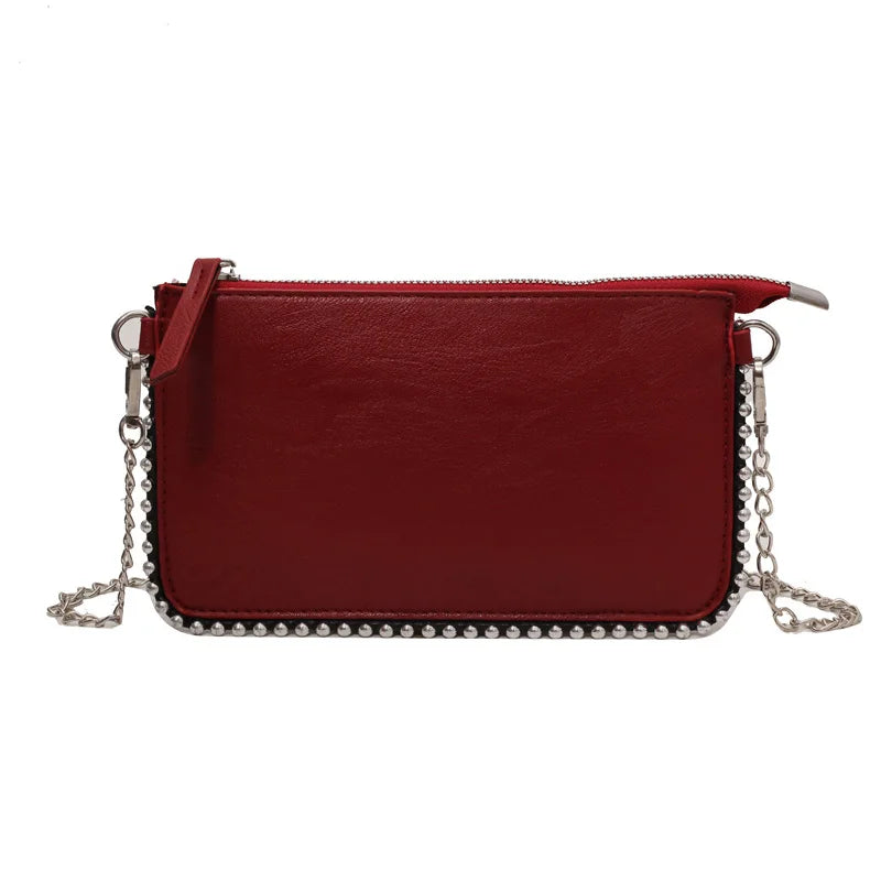Solid color Design Crossbody Bags For Women Fashion Chain Mobile Phone Purses Fashion Shoulder Messenger Bag Sac A Main Female