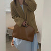 Women's Handbag New Large-capacity File Bag Fashionable Versatile Commuter Bag Leather Briefcase Envelope Clutch Bag