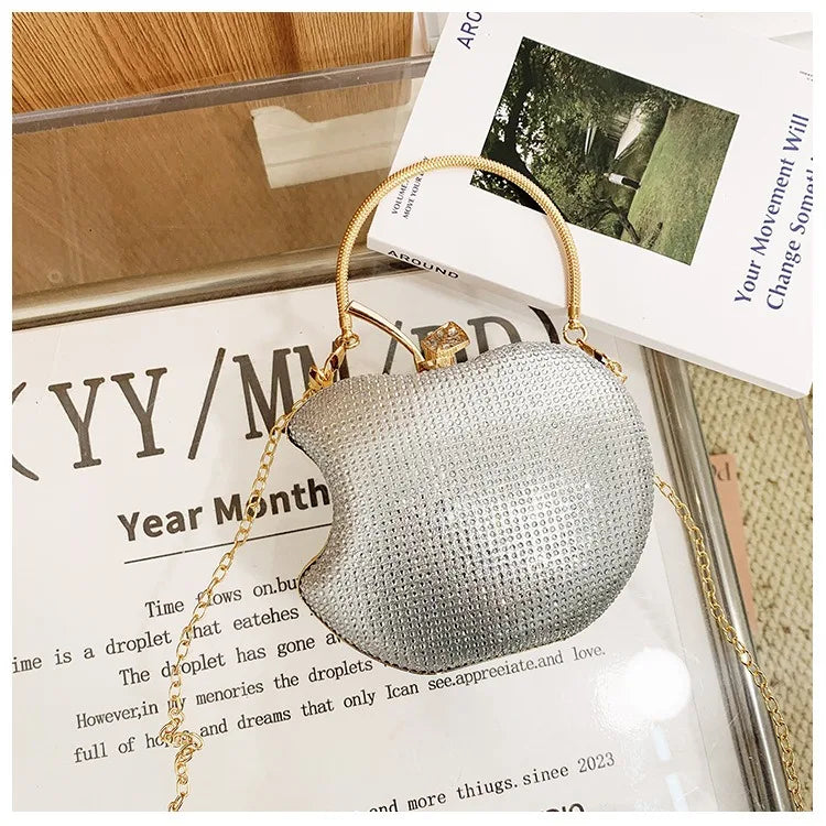Women's Crystal Evening Bag Female Red Gold Silver Clutch Bags Wedding Diamond Beaded Bag Rhinestone Party Bags Women's Handbags