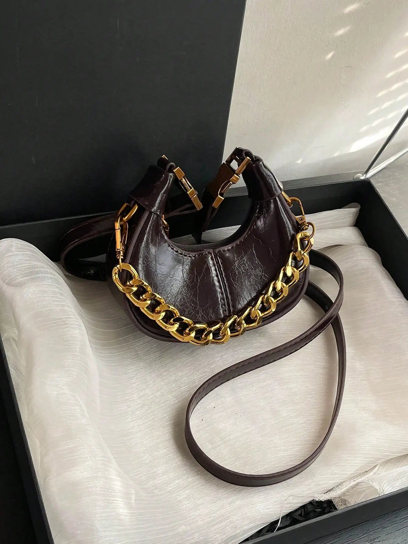 Fashionable Small Handbag, Minimalist Stylish Texture Elegant Style Shoulder Bag, New Casual 	Top Handle Bag For Women