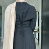Clothes for Muslim Women Solid Robe Malay Turkey Dubai Zipper Cardigan Robe Fashion Simplicity Summer Dress Abayas for Women