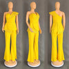 High Waist Strapless Jumpsuit Rivet Collar Lady Evening and Party Tube Top Jumpsuit for Women Elegant Sexy Birthday Jumpsuit