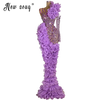 Vestidos De Fiesta Lavender Ruffles Tiered Pageant Party Gowns Women Celebrity Red Carpet Dress Aso Ebi Prom Gowns Customized