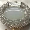 XIYUAN Oval Shaped Crystals Evening Clutch Bags Women Boutique Diamond Clutch Purses And Handbags Bridal Wedding Gem Phone Purse