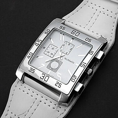 Reloj Mujer Fashion Square Watch Women Red Watches Large Face Wide Strap Quartz Wristwatches Women Casual Ladies Watches Womage