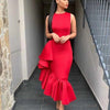 Women's Summer Dress Sleeveless Elegant Party Dress Red Casual Dress