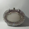 XIYUAN Oval Shaped Crystals Evening Clutch Bags Women Boutique Diamond Clutch Purses And Handbags Bridal Wedding Gem Phone Purse
