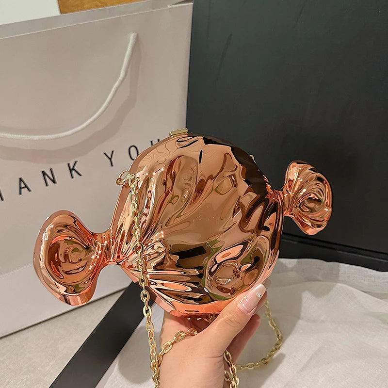 Acrylic Evening Clutch Bag For Women Luxury Shoulder Bag Handbag And Crossbody Bags Party Prom Wedding Shiny Candy Design Purse