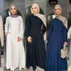 Clothes for Muslim Women Solid Robe Malay Turkey Dubai Zipper Cardigan Robe Fashion Simplicity Summer Dress Abayas for Women