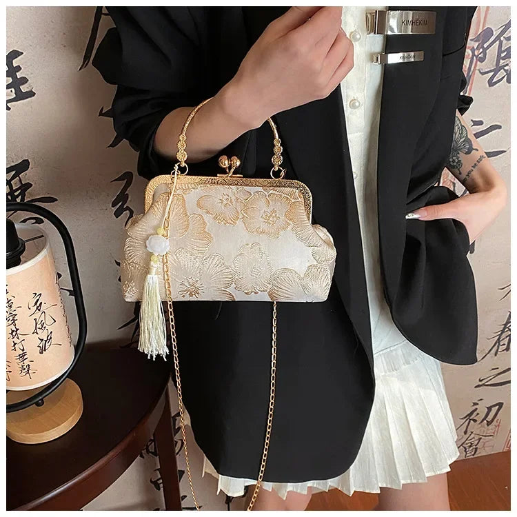 Luxury High Design Women Evening Bag Brand Party Banquet Glitter Bag for Ladies Wedding Clutch Handbag Shoulder Bag Chain Bolsas