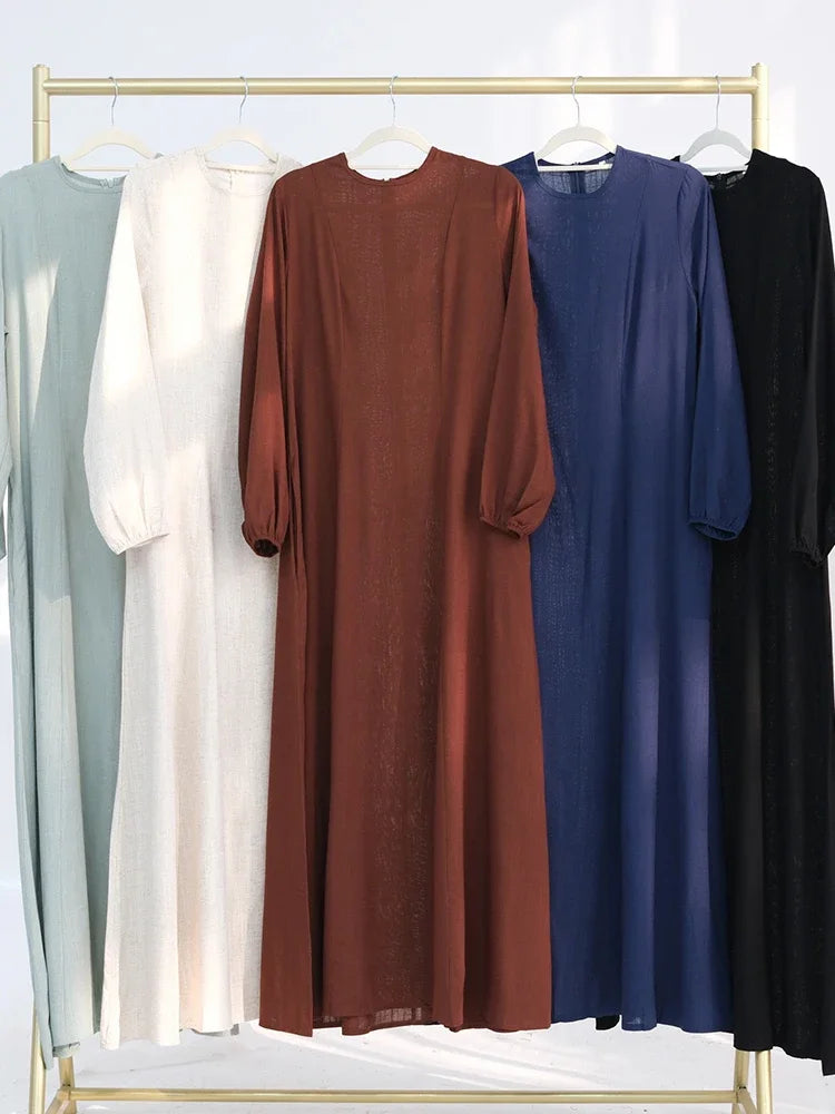 Muslim Abaya Women Dresses Solid Slim Jalabiya Eid 2025 Ramadan Morocco Islam Vestidos Largos Arab Long Robe Dubai Abayas Kaftan
