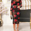 2024Spring Summer Women 3PCS Crop Top & Shorts Set with Tropical Print Sheer Mesh Bodycon Dress Sexy Lady Three Piece Dress Set