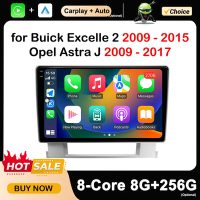 Android OS GPS Navi 9 '' Car Radio Multimedia Player WiFi Carplay for Buick Excelle 2 2009 - 2015 Opel Astra J 2009 - 2017