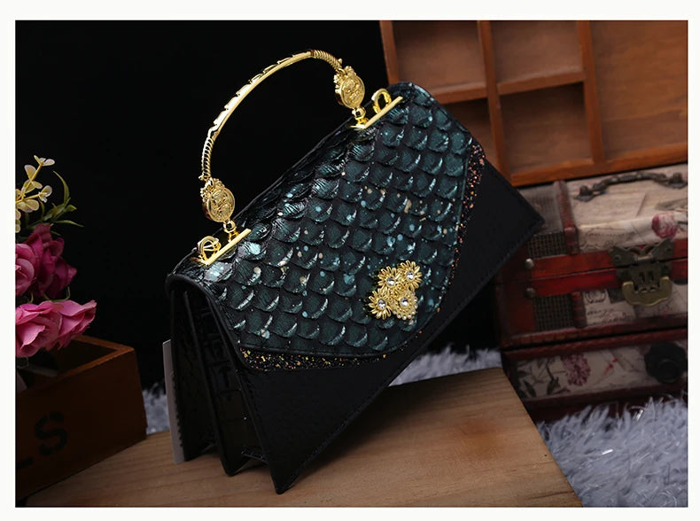 Leather Women's Bag 2025 New Fashion Snake-print Cowhide Small Handbags Shoulder Crossbody Bags Lady Party Messenger Shell Bags