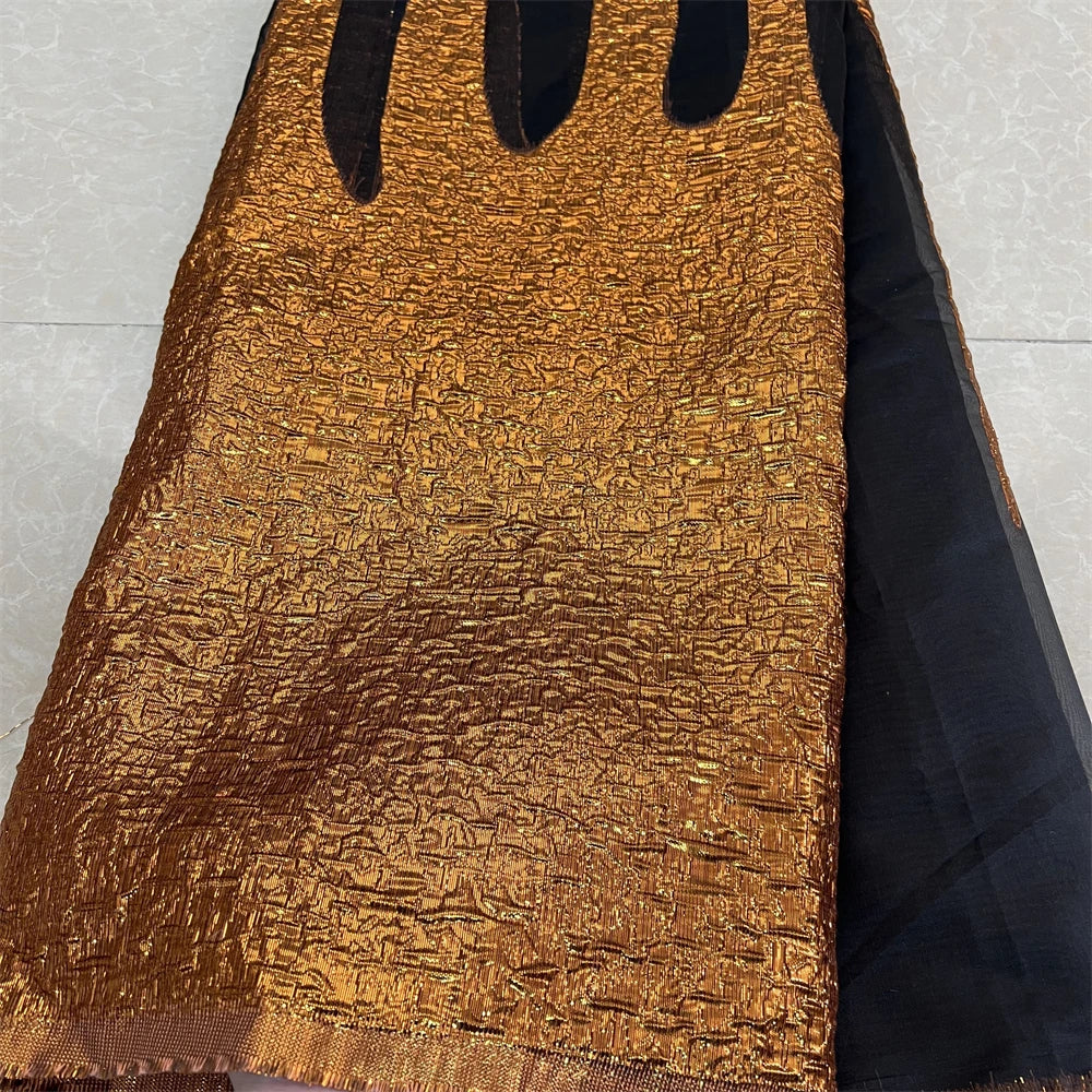 2025 African Nigerian Tulle Lace Fabric Organza Embroidery High Quality Brocade Jacquard 5Yard for Party Gown Dress YXZ157
