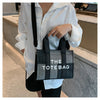 New Fashion Women's Tote Bag Trend Brand Denim Embroidery Crossbody Bag Classic Elegant Shoulder Bag Designer Luxury Handbag