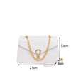 Crocodile Pattern Shoulder Bags For Women Fashion Chains Squre Bag Purse Female Pu Leather Crossbody Handbag Daily Phone Clutch