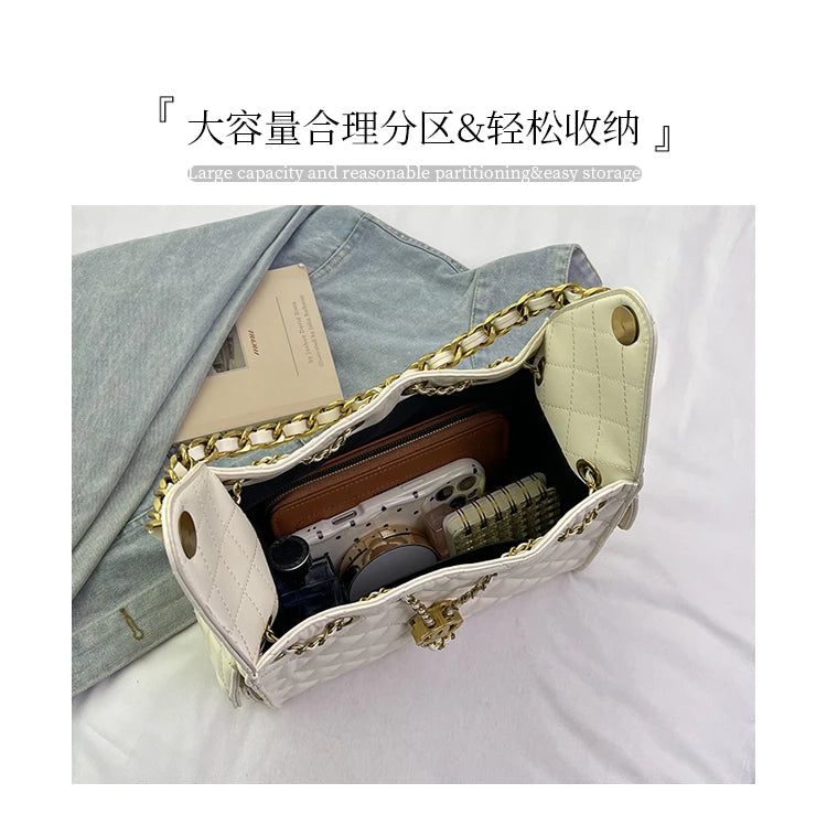 Luxury Brand Women's Handbag Top-Grade Leather Tote Bag Elegant Crossbody Shoulder Purse Ladies Fashion