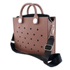 EVA Large Leather Shoulder Bag Handbag Tote Bag Storage for Women Casual Waterproof Beach Bag Hole Fit Charm Fashion Storage Bag