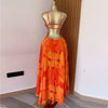 CM.YAYA Women Floral Printed Strap Backless Bra Front Big Swing Maxi Long Dress 2025 Vintage Sexy Club Party Evening Dresses