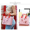 EVA Large Leather Shoulder Bag Handbag Tote Bag Storage for Women Casual Waterproof Beach Bag Hole Fit Charm Fashion Storage Bag