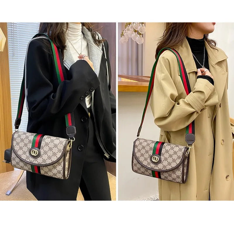 2025 summer new women's bag with high-end feel, fashionable and versatile single shoulder crossbody bag, envelope trend