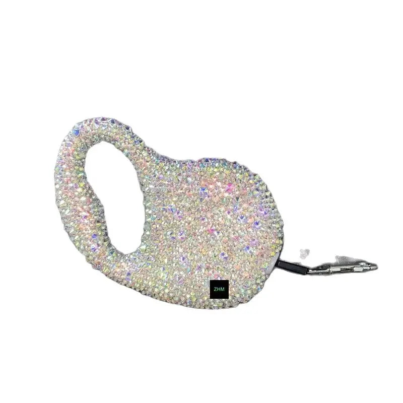 Mixed Rhinestone Bling Dog Leash Durable Leash Retractable Nylon Cat Lead Extension Puppy Walking Running Lead Roulette for Dogs