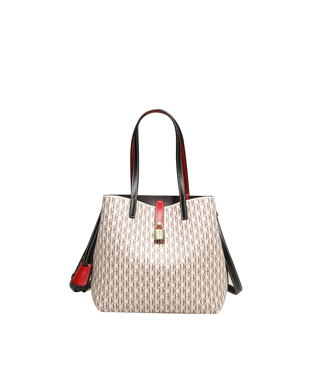 CH Premium Versatile Leather Crossbody Bag Ladies Large Capacity Daily Commuter Tote Bag Letter Print Design Ladies Fashion