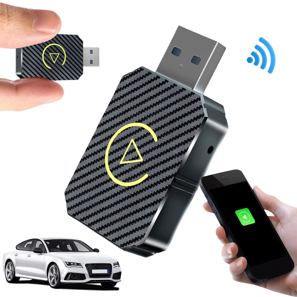 Wireless Carplay Android Auto Adapter Plug&Play USB Car Dongle BT 2 in 1 Mini Box for OEM Wired CarPlay/Andriod Auto Cars