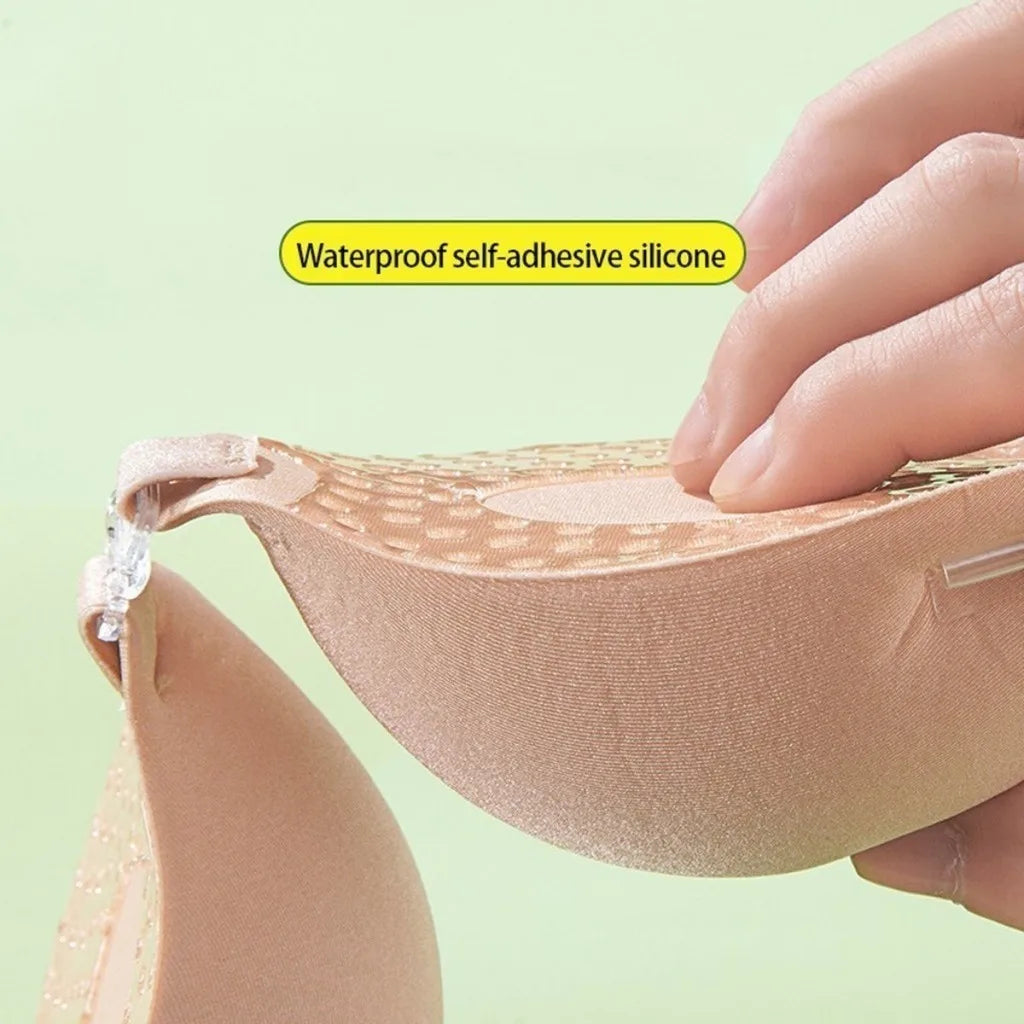 5cm Thick Bra Padding Silicone Invisible Bras Seamless Push Up Breast Stickers Pad Women's Nipple Cover Underwear
