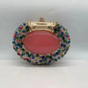 XIYUAN Oval Shaped Crystals Evening Clutch Bags Women Boutique Diamond Clutch Purses And Handbags Bridal Wedding Gem Phone Purse