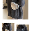 Vintage Y2K Small Chain Rivet Shoulder Bag Heart Shaped Purse Handbag Red PU Leather Gothic Tote Bag Fashion Women Crossbody Bag