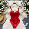 SINGREINY Women Corset Slim Sexy Bodysuits Sleeveless Gauze Short Playsuits Fashion Open crotch Underwear Camis Solid Rompers