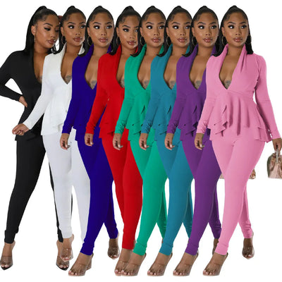 pants sets suits for women 2022 office outfits women suits lady set pants long sleeve  two piece outfit 2022 clothes for woman