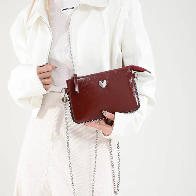 Solid color Design Crossbody Bags For Women Fashion Chain Mobile Phone Purses Fashion Shoulder Messenger Bag Sac A Main Female