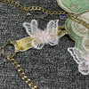 YOUR BUMP CURVE Sexy Woman Crystal Chain Butterfly Embroidery Sleeveless Backless Adjustable Ultra Short Top Music Prom