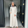 Clothes for Muslim Women Solid Robe Malay Turkey Dubai Zipper Cardigan Robe Fashion Simplicity Summer Dress Abayas for Women
