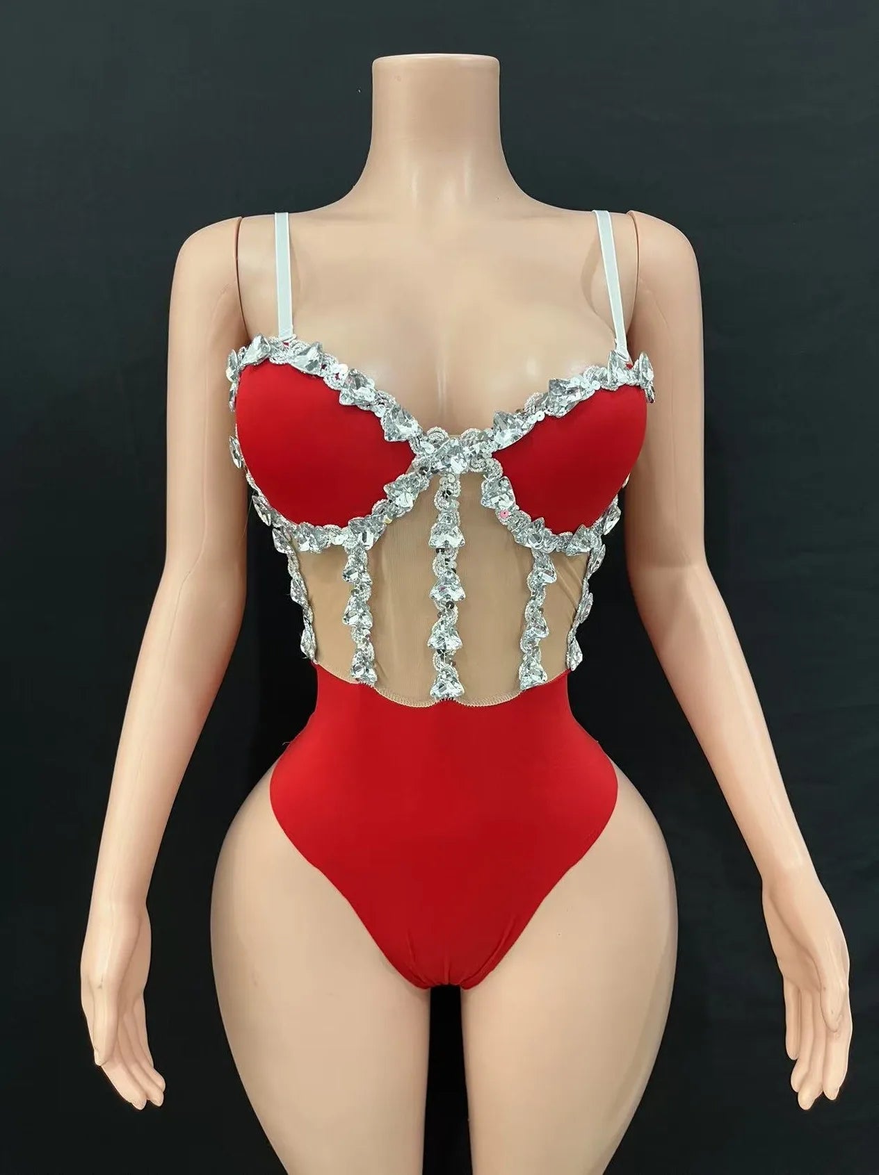 Multi colored triangle jumpsuit, party dress, birthday dress, bar party, dance party, dance team, gogo, women's bar, nightclub,