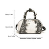 MOODS Designer Luxury Bags For Women Crocodile Pattern Top-handle Shell Bag With Snake Hardware Wild Shoulder Crossbody Handbags