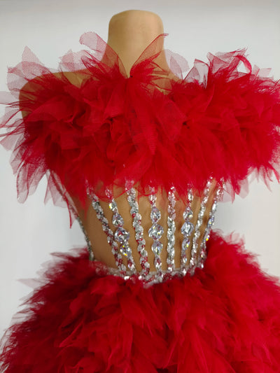 Ensemble haut et jupe sexy en dentelle, robe rose tendance, fête d'anniversaire, club dragqueen 303, performance  Y001