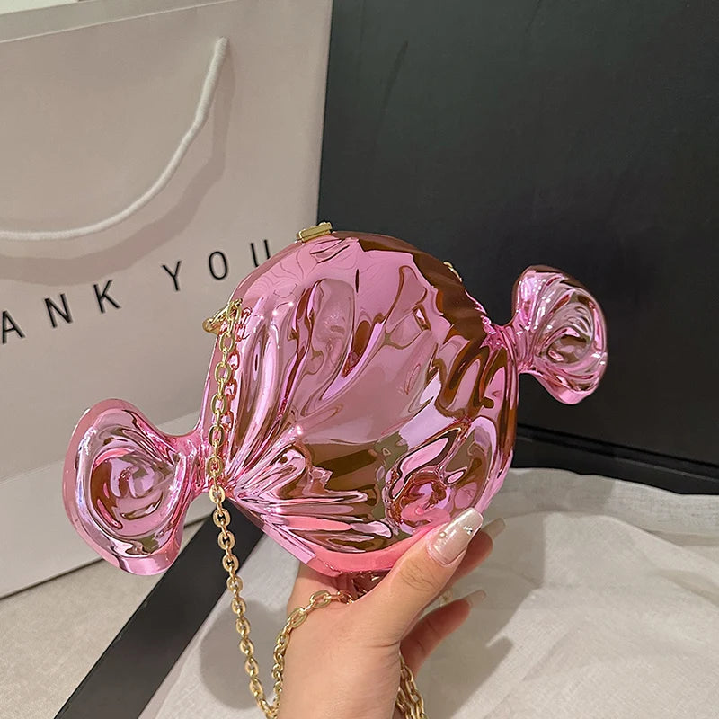 Acrylic Evening Clutch Bag For Women Luxury Shoulder Bag Handbag And Crossbody Bags Party Prom Wedding Shiny Candy Design Purse