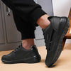 NKLSA New Men's Shoes Spring Autumn Waterproof Walking Sneakers Casual Men Leather Sneakers Non-Slip Shoes Mens Tennis Shoes