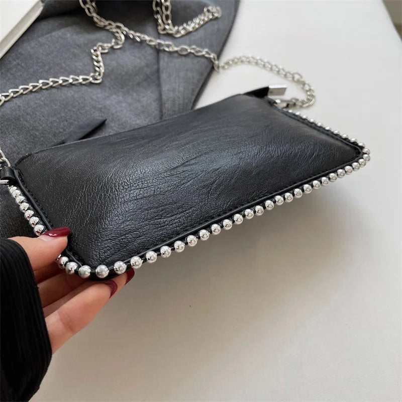 Solid color Design Crossbody Bags For Women Fashion Chain Mobile Phone Purses Fashion Shoulder Messenger Bag Sac A Main Female